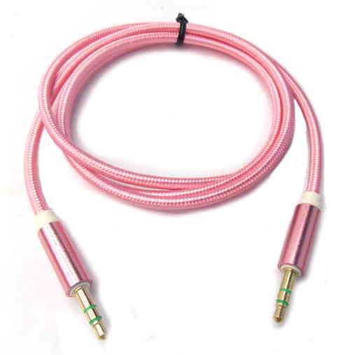 3.5mm Stereo Plug to Plug Braided Cable 1.2m